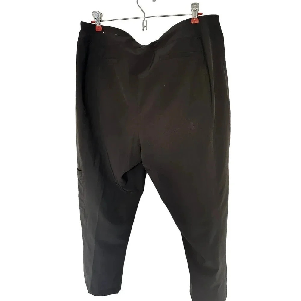 Chico's Zenergy Women's Black Straight Leg Side Zipped Pocket Pant Size 12